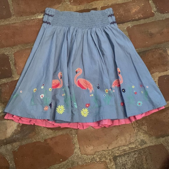 Monsoon Girls Flamingo Skirt SIZE 12-13 Yrs Elastic Waistband - Picture 4 of 6